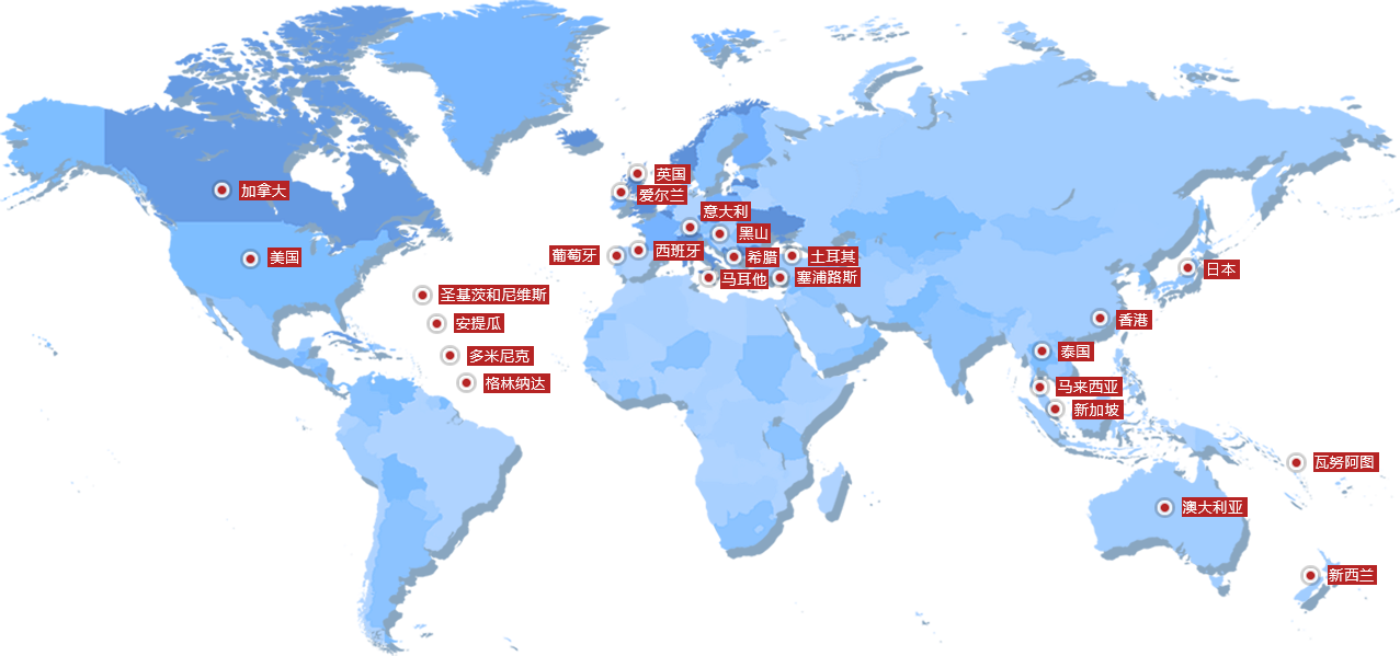 澳臻业务地图